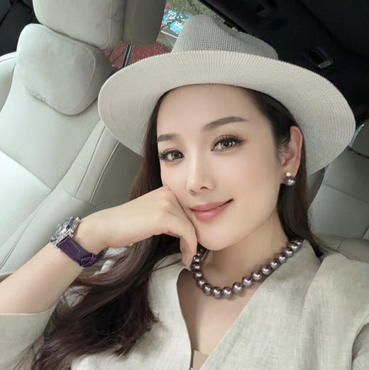 GAONAS  紫韵天成 臻奢14mm紫色珠项链11476XPR 商品图2