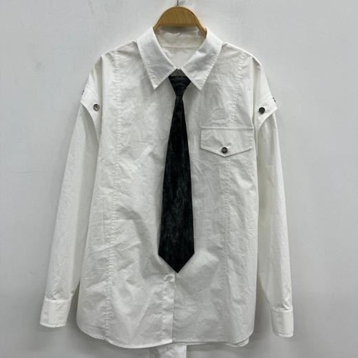 NC配领带小设计长袖衬衫50627（白）秋季 153030050321 商品图1