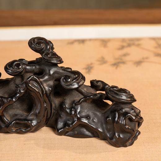 清	紫檀透雕灵芝纹笔架山 商品图2