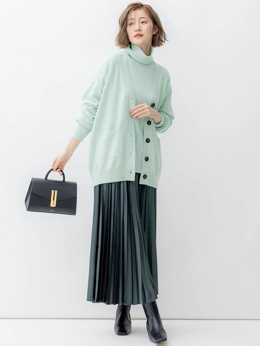 23区日系春季通勤宽松羊毛棉混纺圆领套头二件套针织毛衣商场同款 商品图3