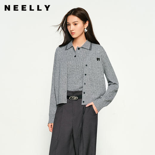 NEELLY纳俪商场同款秋季新款舒适针织打底两件套女修身显瘦毛衣N25094A04620 商品图0