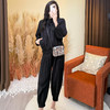秋季气质穿搭套装女宽松休闲简约时尚防风夹克外套束脚裤子两件套 商品缩略图0
