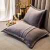 牛奶绒枕套带枕芯冬季刺绣款纯色加绒加厚保暖家用卧室枕芯内胆套 商品缩略图2