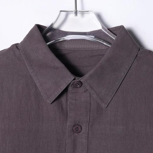 12475SDSA男士秋冬新款痞帅男装韩版休闲纯色口袋纽扣翻领长袖衬衫百搭 商品图2