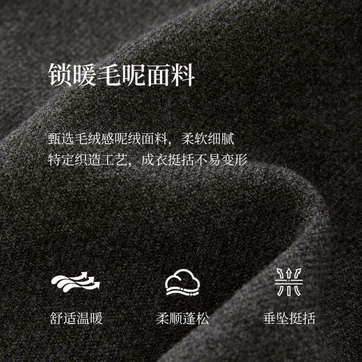 【09/26新品】熙世界灰色毛呢短裤女秋冬2025新款高级感休闲直筒中裤西装五分裤 商品图3