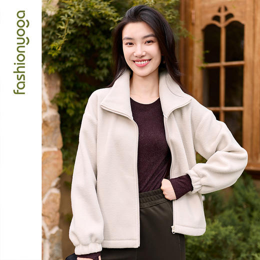 凡圣瑜伽泰迪绒休闲外套 F15855 商品图12