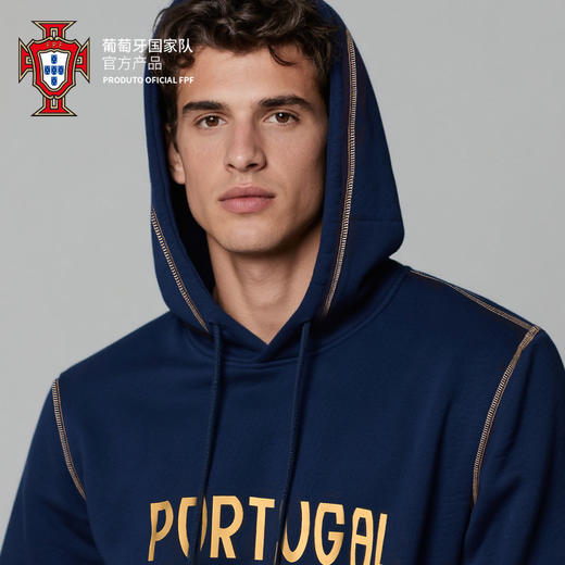 【官方正版】葡萄牙国 家队 | 深蓝色连帽卫衣秋季长袖上衣C罗 商品图1