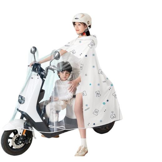 雨衣电动车单双人母子亲子长款全身防暴雨男女摩托电瓶车专用雨披 商品图4
