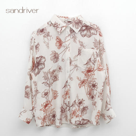 羊绒精纺印花衬衫  SJF97W383N 商品图0