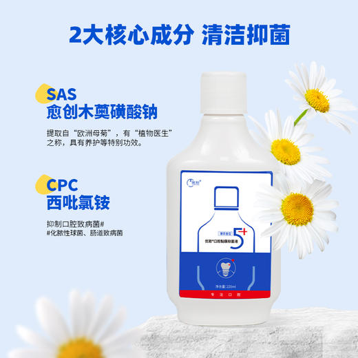 【牙医优享-5+口腔黏膜抑菌液】五优5+优牙合抑菌含漱液 种植拔牙人群适用 商品图10