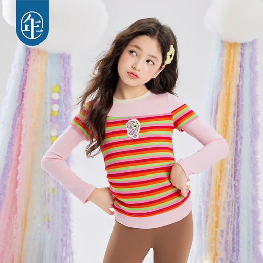 年衣童装长袖T恤25秋冬新款女童卡通可爱上衣打底衫小马宝莉圆领上衣 商品图4