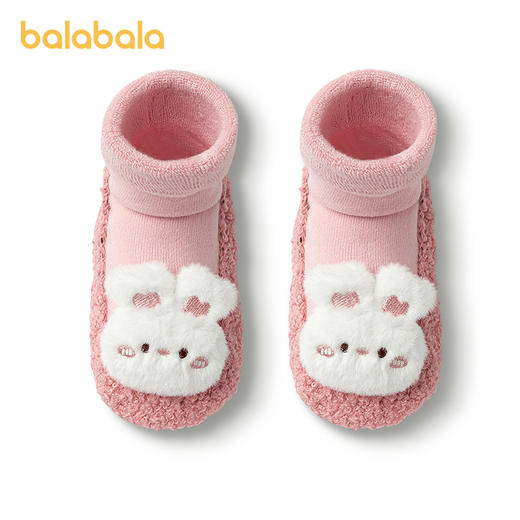 巴拉巴拉宝宝地板袜防滑点胶冬婴幼儿拼接全毛圈短袜 商品图4