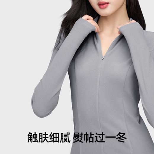 小野和子半拉链打底衫女士秋冬上衣高领修身新款保暖户外长袖t恤 商品图0