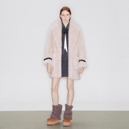 lost in echo2025秋冬新款时尚复古针织拼接堆褶显瘦厚底雪地靴女 商品图4