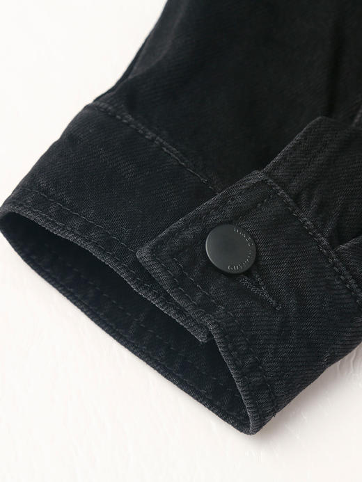 黑色复古牛仔外套女 春秋季宽松显瘦 bf 风上衣 港味休闲夹克衫 商品图4