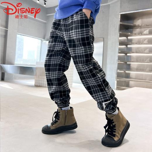 迪士尼男童加绒裤子一体绒冬季儿童运动裤秋冬加厚男大童卫裤长裤 商品图4