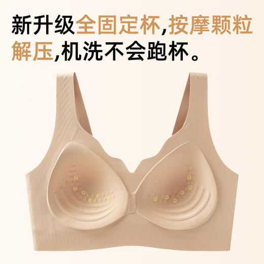 SDE-A35#  一体式固定杯反重力大码内衣女无钢圈聚拢收副乳防下垂文胸罩（单件） 商品图1
