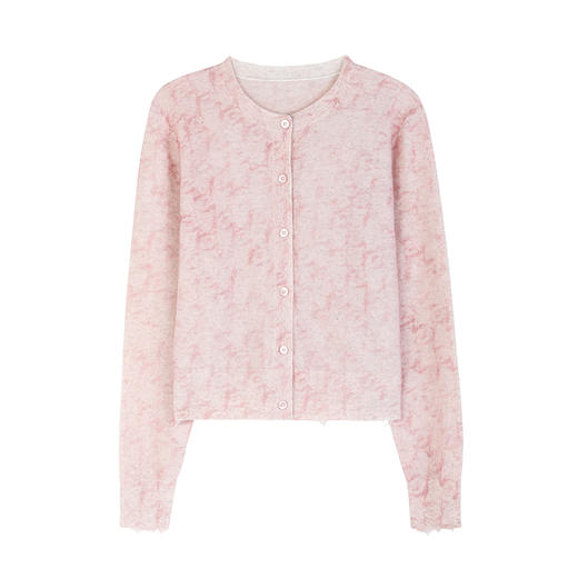 NEELLY纳俪商场同款秋季新款软糯减龄针织开衫女舒适简约毛衣N25094A04622 商品图3