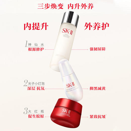 SK2//sk2三件礼盒（神仙水230Ml+sk2小灯泡50Ml＋面霜80g ） 带礼盒手提袋 节日送礼 商品图2