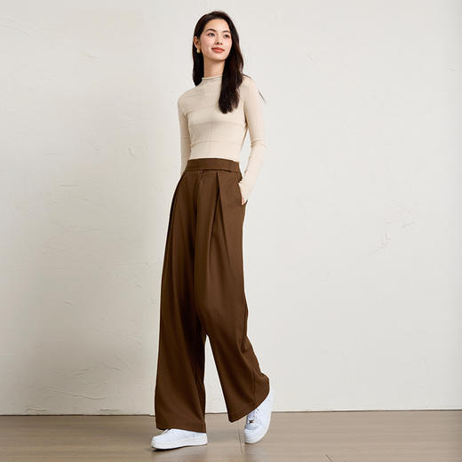 高级感高腰提臀高个子，显瘦休闲裤垂感阔腿裤KB-250209 商品图1