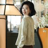 西子/阿基米德法式温柔百搭提花绵羊毛奶白色开衫/MSXS133 商品缩略图2
