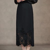 FL2182 2025秋季新款镂空蕾丝拼接半身裙显瘦中长裙开叉直筒裙 商品缩略图2