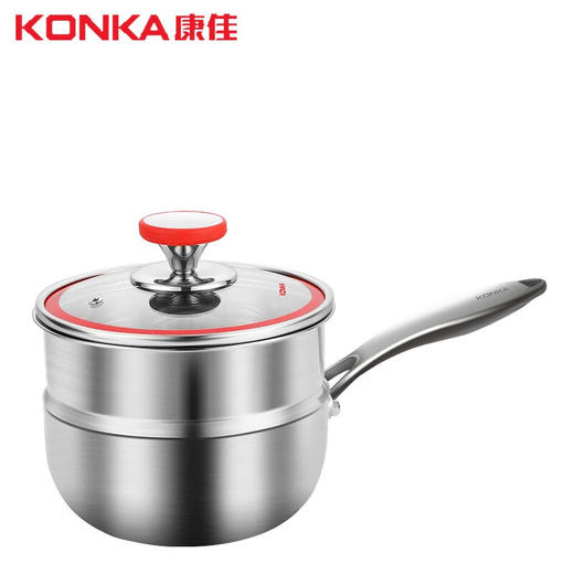 康佳（KONKA）304不锈钢奶锅蜂窝不粘锅不挑炉多功能三件套 商品图5