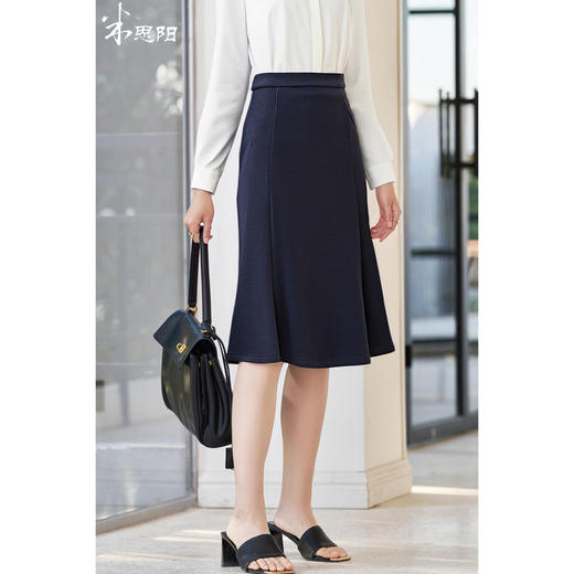 米思阳2026春季新款知性气质时尚修身立裁圆领单排扣短外套+高腰鱼尾半身裙4534/4533 商品图7