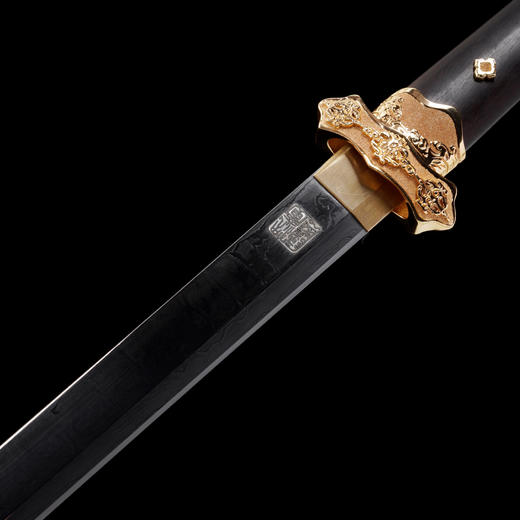 飞天唐刀 镀黄金款 汉唐收藏刀剑 龙泉沈广隆宝剑一体刀剑 未开刃 商品图3