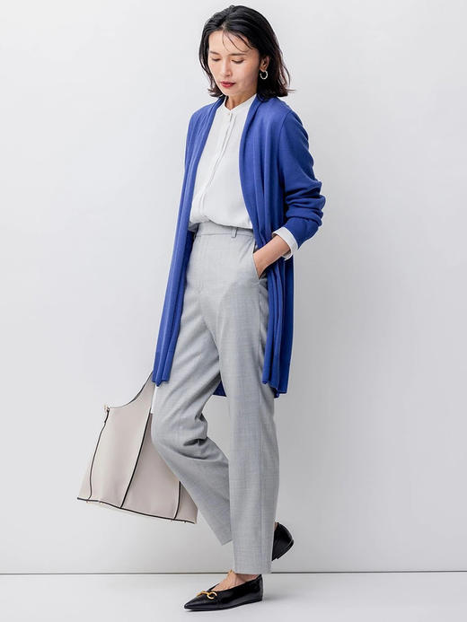 23区日系春季通勤职业OL羊毛混纺半松紧腰锥形长裤休闲裤商场同款 商品图1