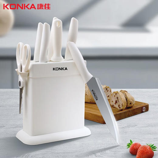 康佳康佳（KONKA）厨房刀具套装八件套家用刀座切肉刀果皮刀 商品图0