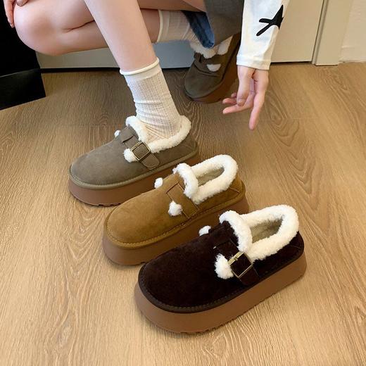 【YW】无忧购 百搭雪地靴厚底勃肯鞋女毛毛鞋冬季超暖女款鞋子2538（截单后3-5天发货） 商品图5