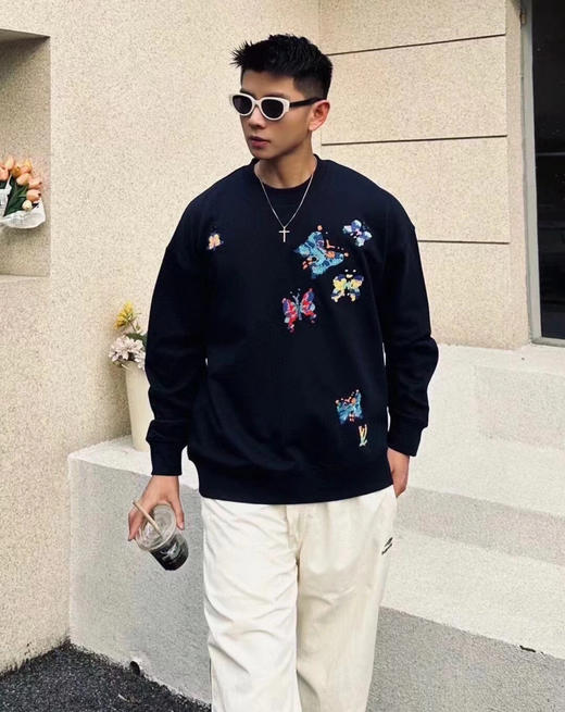 驴家 走秀款经典七彩斑斓蝴蝶卫衣 男女同款（SS） 商品图1