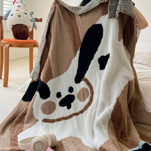 【简约卡通毛毯】秋冬加厚毯子良品小狗毛毯半边绒沙发毯办公室客厅空调毯 商品图4