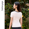 凡圣瑜伽优雅撞色U领短袖 FC15369 商品缩略图10