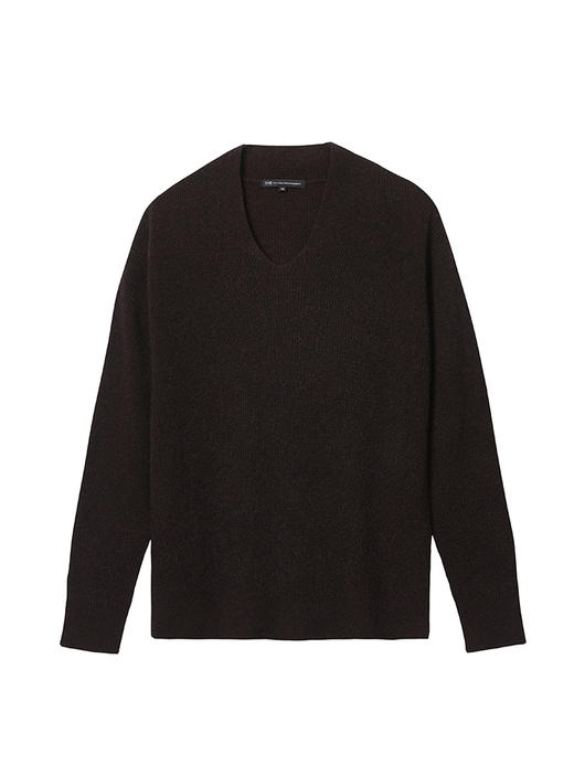 23区日系秋季通勤宽松羊毛羊绒混纺V领套头毛衣针织毛衫商场同款 商品图4