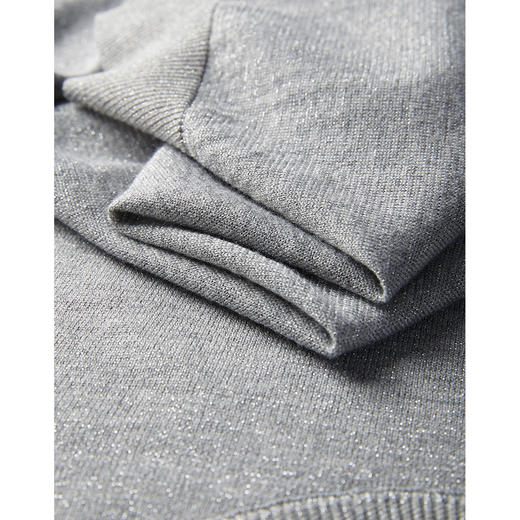 【专属特价】熙世界复古红色圆领针织衫秋季2025年新款轻奢亮丝羊毛软糯上衣 商品图4