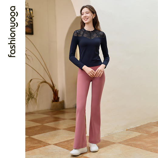 凡圣瑜伽仙朵蕾丝拼接长袖 FC15355 商品图13