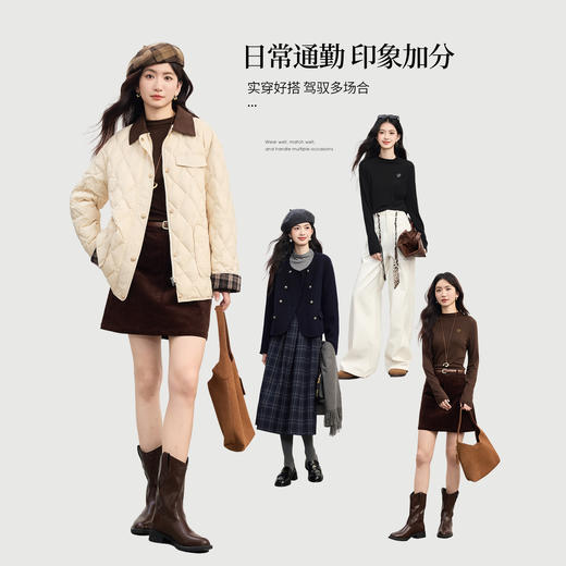 【周末秒杀】熙世界天丝羊毛混纺半高领T恤女秋冬长袖正肩打底衫内搭显瘦上衣 商品图2