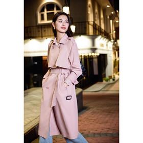 「高货kbnq」全新升级【铂金会员514/天猫699/差价185】(41206)洛诗琳时髦气质廓形风衣2025秋季新款高级感长款外套女