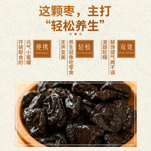 「三蒸三晒黄芪蒸枣」30粒左右/袋 | 去皮去核黄芪红大枣独立包装健康零食 | 气虚血虚养生 | 元和好物迷罗亲研 商品图4