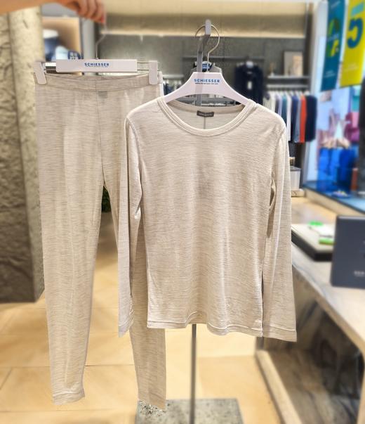 【可机洗美丽诺高支纱羊毛】SCHIESSER德国舒雅女士100%美丽诺高支纱绵羊毛可机洗160g保暖套装30/26149W 商品图1