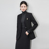 WL 2512705通勤正式西装外套无领重工珠边收腰显瘦西服 商品缩略图3