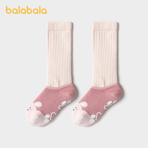 巴拉巴拉宝宝袜子冬季保暖袜婴幼儿中筒袜两件套舒适 商品图0