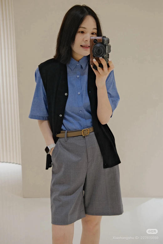 923-2 排他性独家圆正 小禾 早秋羊毛弹力华达呢 高智高级 灰色西装中裤 商品图9