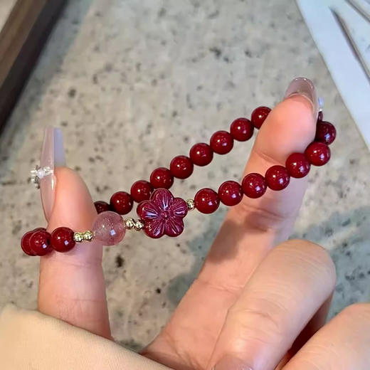 【普陀山】桃花朱砂手串  可送人自用 商品图3
