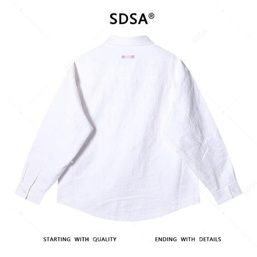 12495SDSA男士秋冬新款痞帅男装潮牌纯色纹理感提花翻领长袖衬衫百搭 商品图5