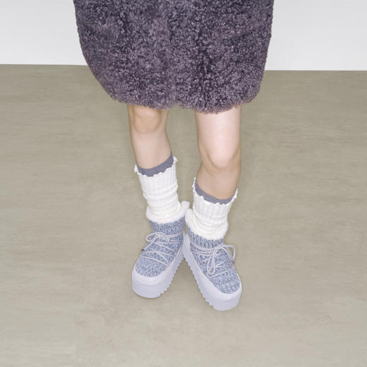 lost in echo2025秋冬新款时尚拼接针织短款超轻厚底增高雪地靴女 商品图4