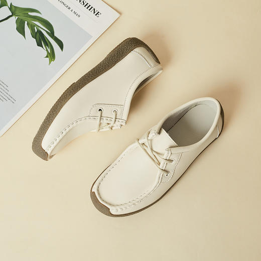 泉州鞋 深口百搭 软皮系带蜗牛鞋 商品图1