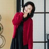 西子/红玺新中式100绵羊毛盘扣中国红上衣/WTHJ111 商品缩略图1